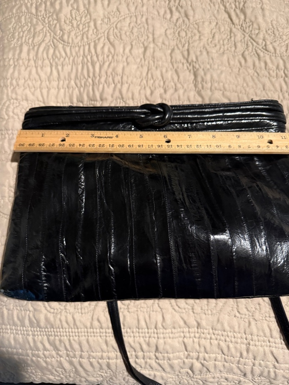Eel skin black bag - Picture 8 of 9